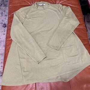 LOGO by Lori Goldstein Ribbed Olive Top